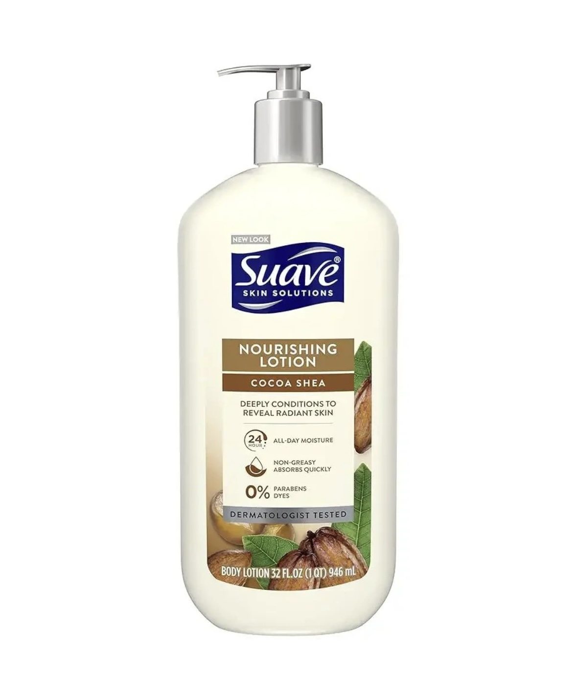 لوسیون بدن مغذی سوآو حاوی کره کاکائو و شی باتر 946میل Suave Skin Solutions Nourishing Lotion Cocoa