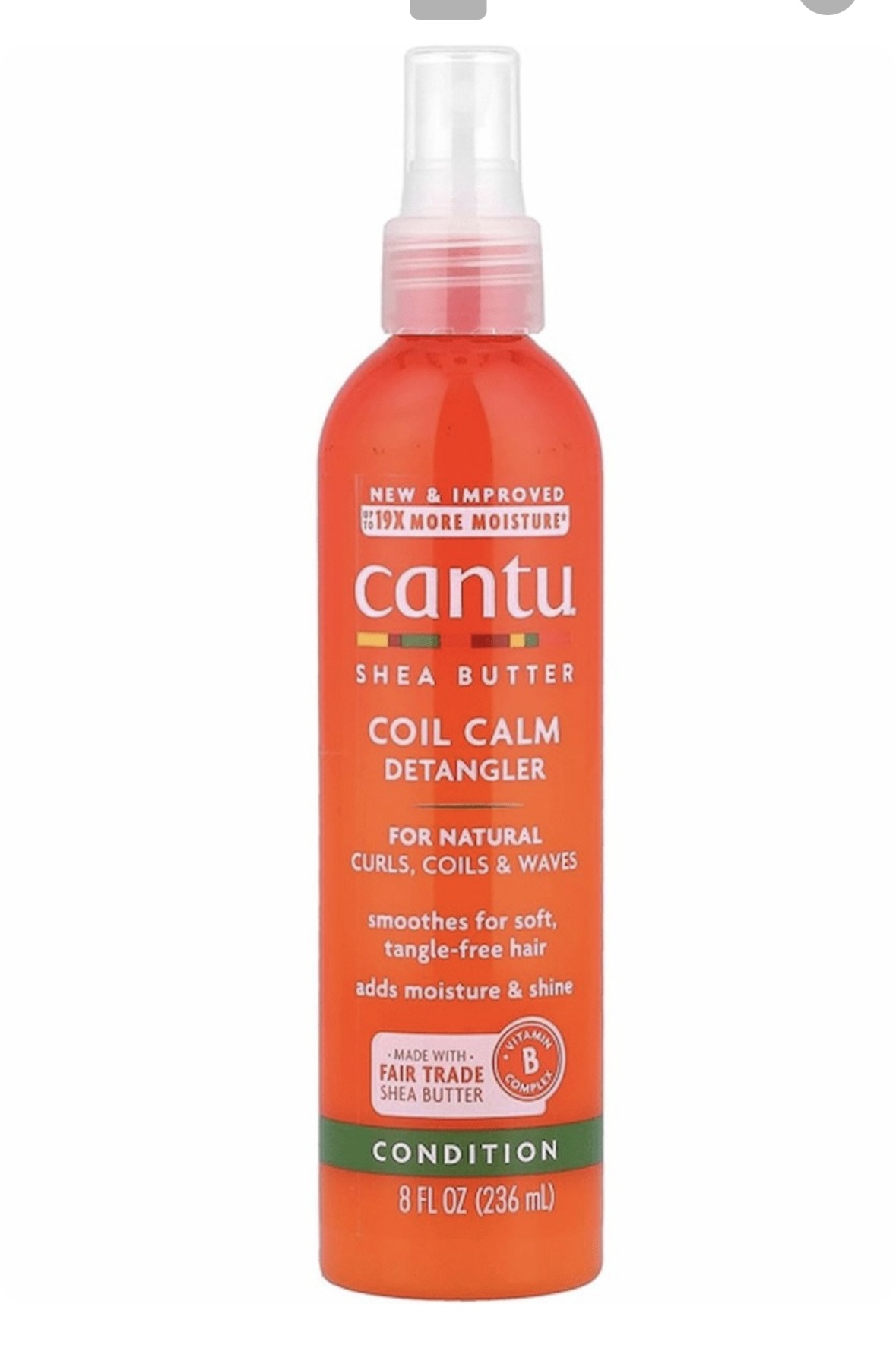 اسپری گره بازکن و ضد وز شی باتر کنتو Cantu Coil Calm Detangler with Shea Butter 237m