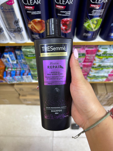 شامپو مو ترزمی tresemme مدل ترمیم مو با بیوتین Biotin Repair حجم 400 میلی لیتر (اورجینال)