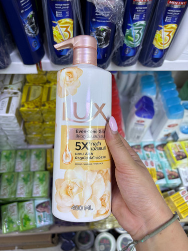 شامپو بدن درخشانکننده پوست لوکس Lux Even Tone Glow حجم 450 میل