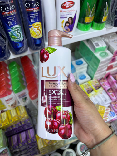 ژل شستشوی بدن لوکس LUX مدل عصاره گیلاس Renewed Glow حجم 450 میلی لیتر (اورجینال)