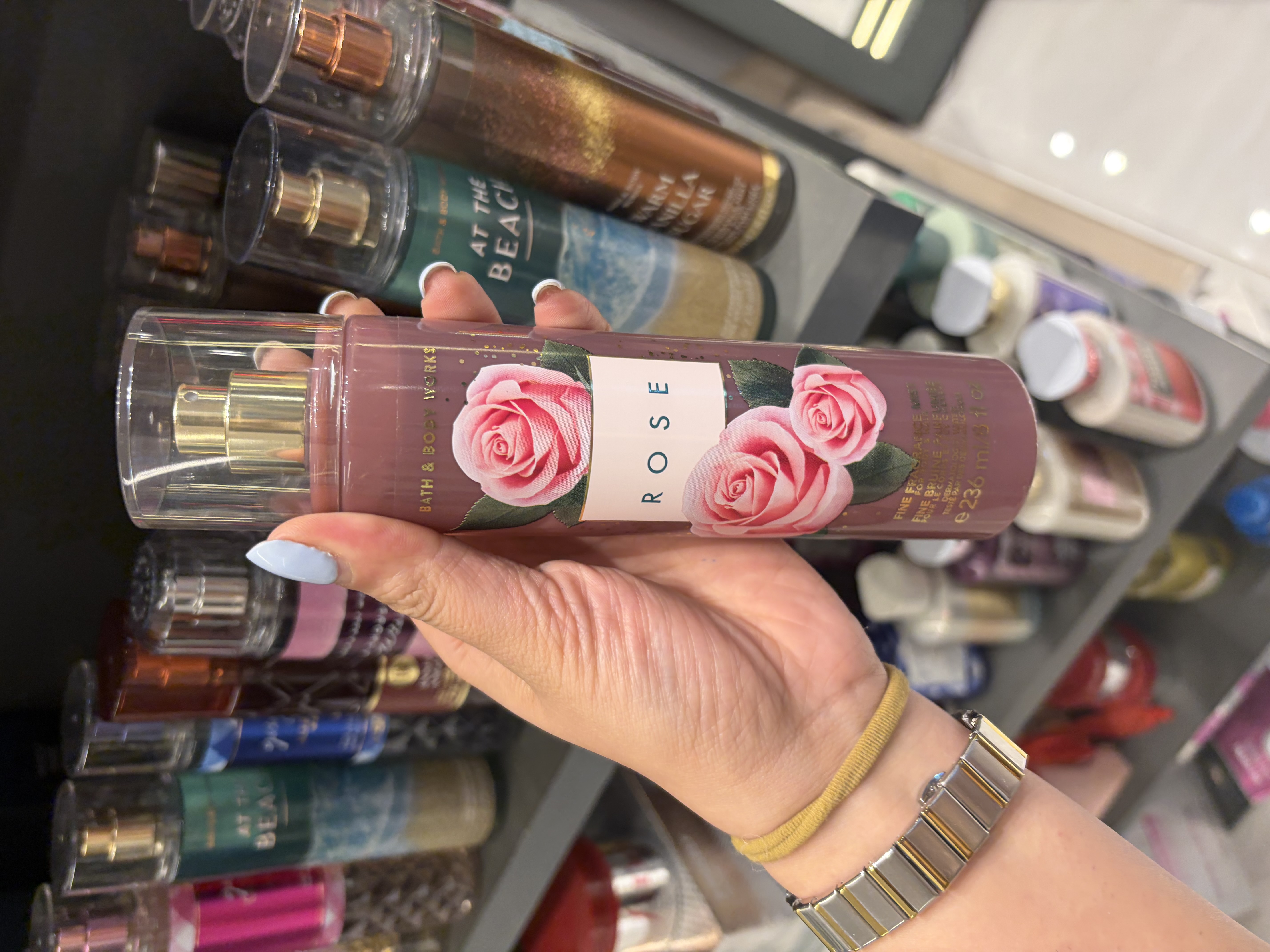 بادی اسپلش زنانه رز فاین فراگرَنس بث اند بادی ورکس مدل Bath & Body Works Rose Fine Fragrance Mist
