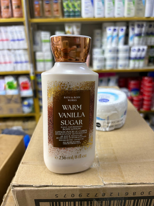 لوسیون بدن بث اند بادی ورکس مدل Warm Vanilla Sugar حجم ۲۳۶ میلیلیتر