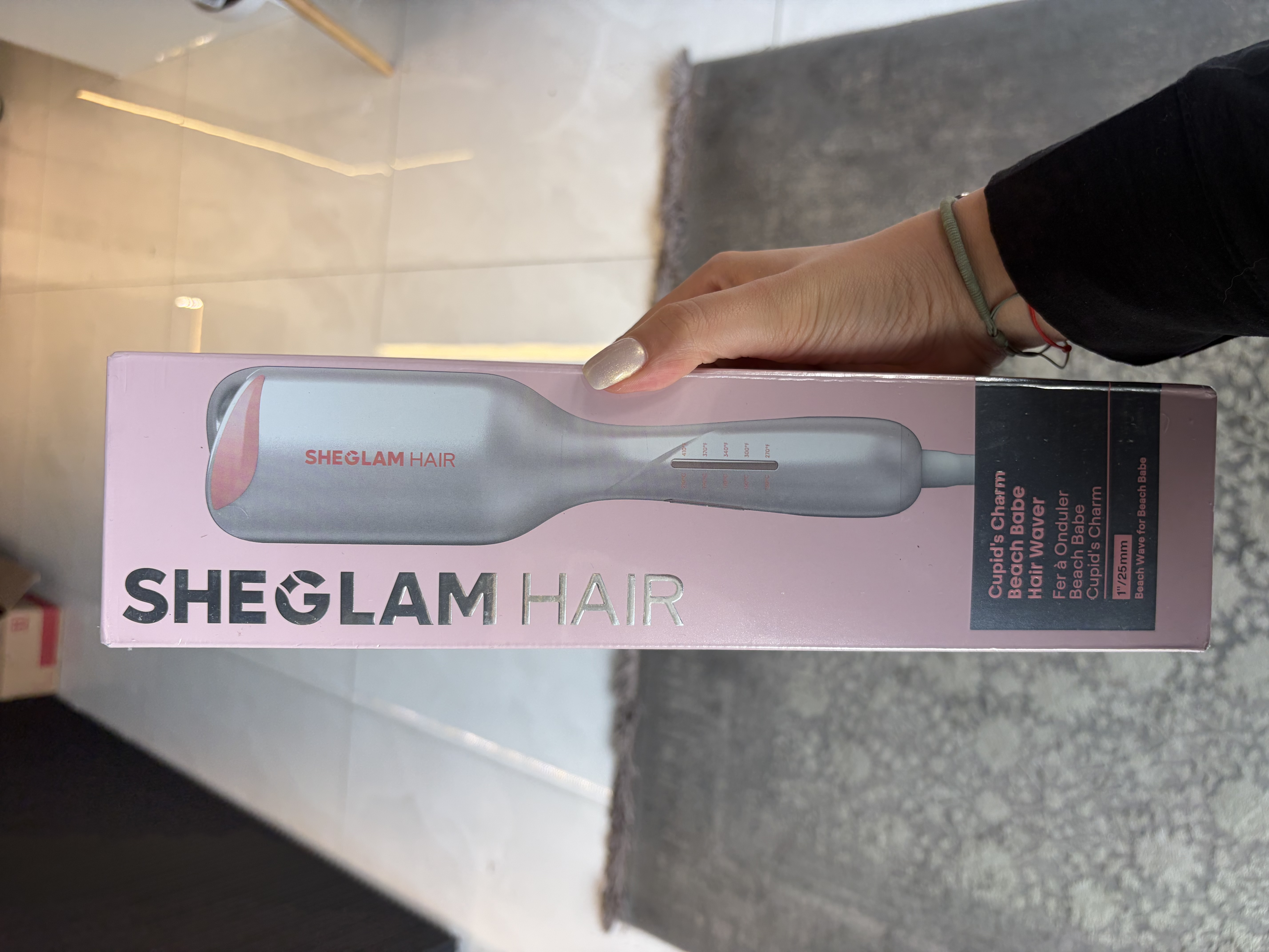 فر ساحلی صورتی شیگلم مدل Cupids Charm Beach Babe Hair Waver
